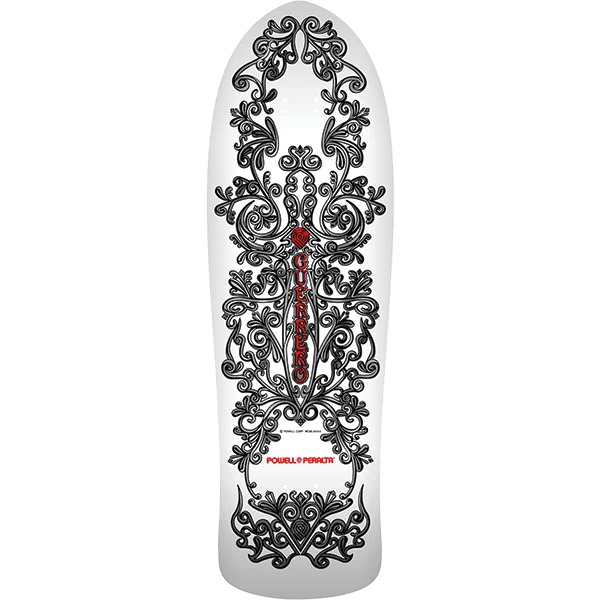 Bones Brigade Skateboards Tommy Guerrero 17th Series White Old School Skateboard Deck - 9.6" x 29.18"