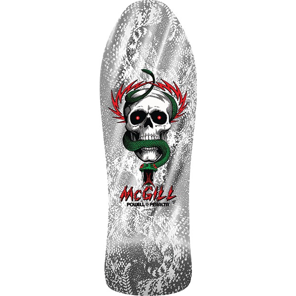 Bones Brigade Skateboards Mike McGill 17th Series White Old School Skateboard Deck - 9.94" x 30.4"