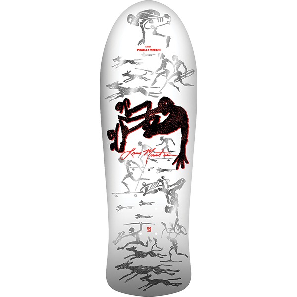 Bones Brigade Skateboards Lance Mountain 17th Series White Old School Skateboard Deck - 10" x 30.7"