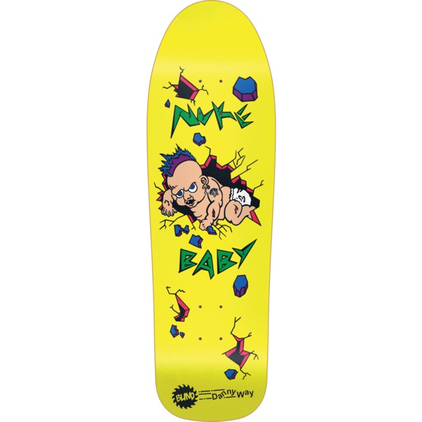 Blind Skateboards Danny Way Nuke Baby Yellow Skateboard Deck - 9.7" x 31.7"