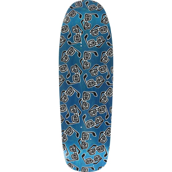 Black Label Skateboards Curb Nerd Blue Stain Skateboard Deck - 9.63" x 32"