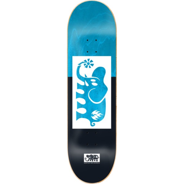 Black Label Skateboards Elephant Blockout Aqua Stain Skateboard Deck - 8" x 31.875"