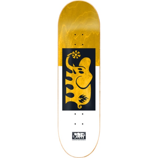 Black Label Skateboards Elephant Blockout Yellow Stain Skateboard Deck - 8.25" x 32.12"