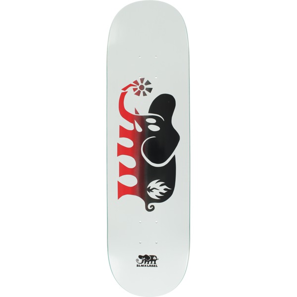 Black Label Skateboards Elephant Fade White / Black / Red Skateboard Deck - 8.5" x 32.38"
