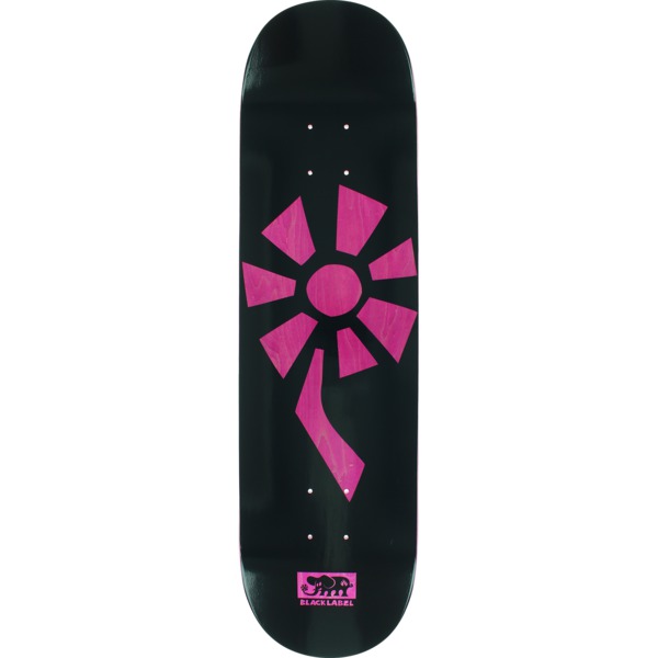 Black Label Skateboards Flower Power Black / Pink Veneer Skateboard Deck - 8.25" x 32.12"