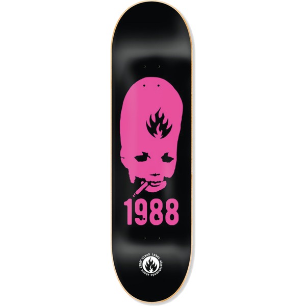 Black Label Skateboards Thumbhead 1988 Black / Pink Skateboard Deck - 8.25" x 32.12"