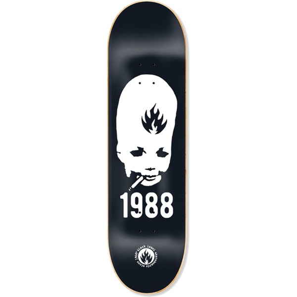 Black Label Skateboards Thumbhead 1988 Black / White Skateboard Deck - 8.75" x 32.375"
