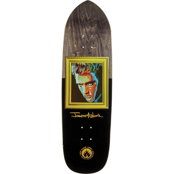 Black Label Skateboards Jason Adams All Shook Up Punk Point Assorted Stains Old School Skateboard Deck - 9.5" x 32.75"