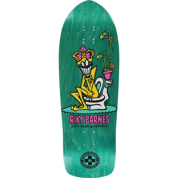 Black Label Skateboards Riky Barnes 100% Biodegradable Aqua Old School Skateboard Deck - 10.25" x 31.5"