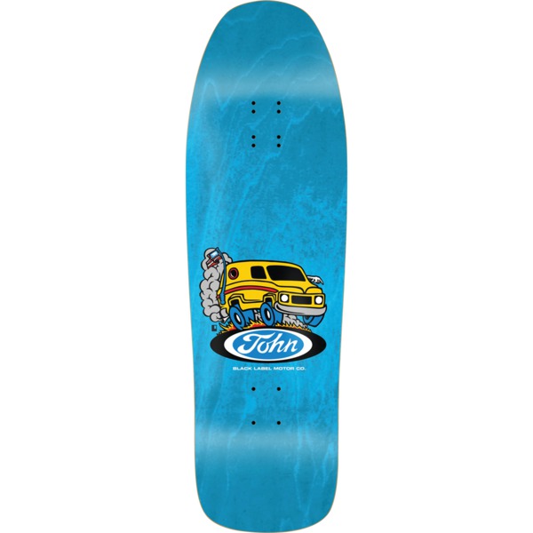 Black Label Skateboards John Lucero Man Van '90 Reissue Blue Stain Old School Skateboard Deck - 9.88" x 32.2"