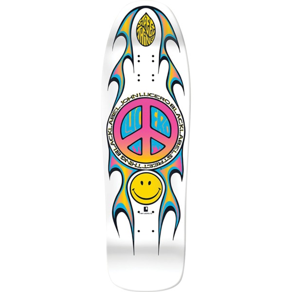 Black Label Skateboards John Lucero Street Thing White Dip Skateboard Deck - 9.88" x 32.25"
