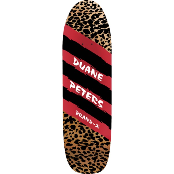 Brand-X-Toxic Skateboards Duane Peters Jay Adams Leopard Natural Skateboard Deck - 9.1" x 33"