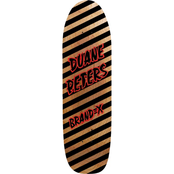 Brand-X-Toxic Skateboards Duane Peters Jay Adams Stripe Natural Skateboard Deck - 9.1" x 33"