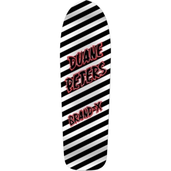 Brand-X-Toxic Skateboards Duane Peters Rider White Skateboard Deck - 9.37" x 33.375"