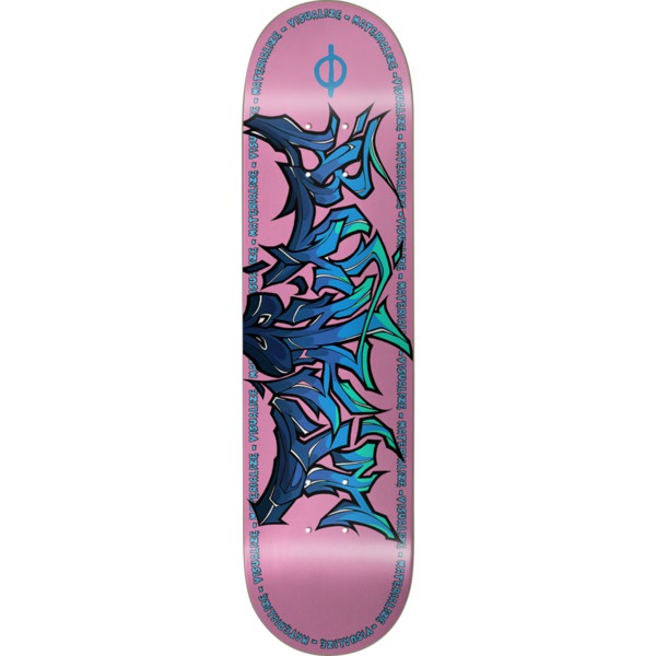 Burnkit Skateboards Tagger Pink / Blue Skateboard Deck - 8.25" x 32"