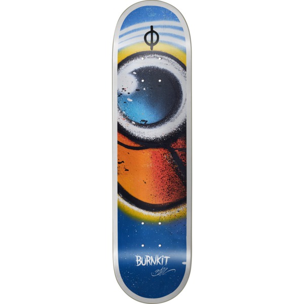 Burnkit Skateboards Visualize Blue / White Skateboard Deck - 8" x 32"