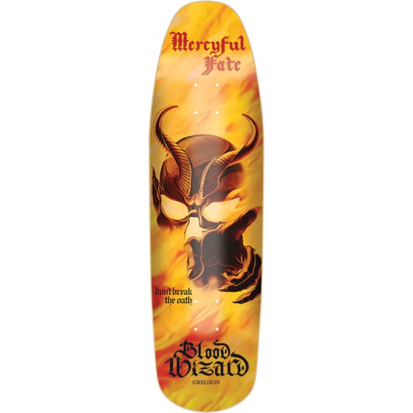 Blood Wizard Skateboards Chris Gregson Mercyful Fate Gauntlet Skateboard Deck - 9" x 32"