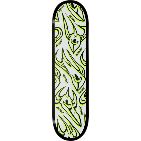 Darkstar Skateboards Overprint White / Lime Skateboard Deck RHM - 8.25" x 31.5"