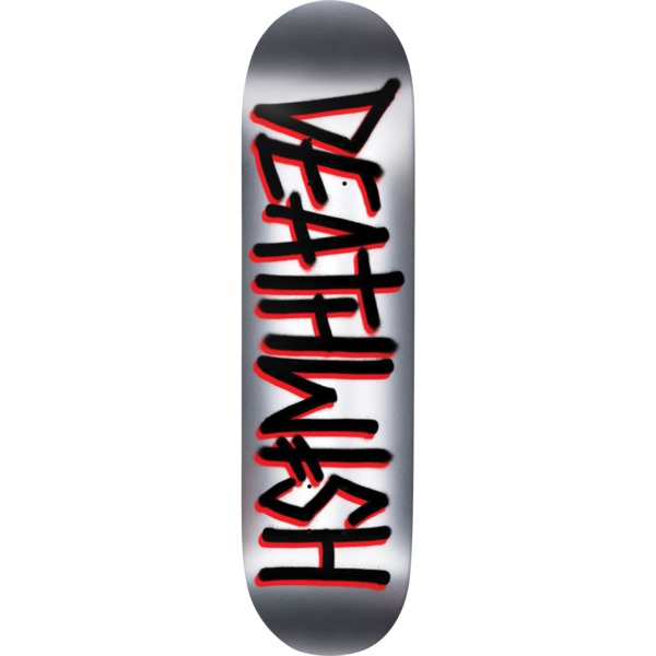 Deathwish Skateboards Deathspray Black / Silver Foil Skateboard Deck - 8.25" x 31.5"