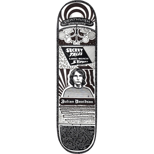 Deathwish Skateboards Julian Davidson Secret Tales Skateboard Deck - 8.5" x 32.5"