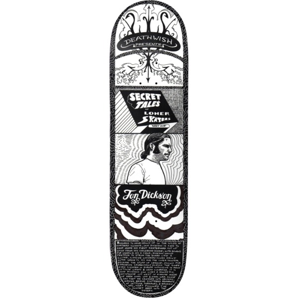 Deathwish Skateboards Jon Dickson Secret Tales Skateboard Deck - 8.25" x 32.25"