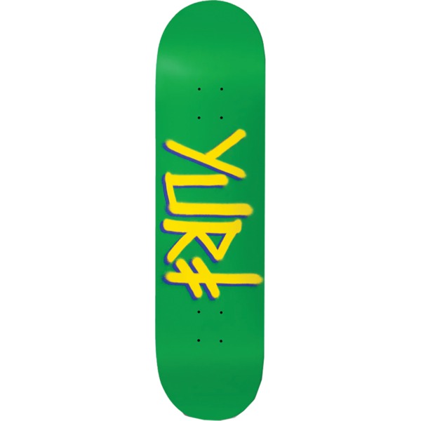 Deathwish Skateboards Yuri Facchini Gang Name Green / Yellow Skateboard Deck - 8" x 31.5"