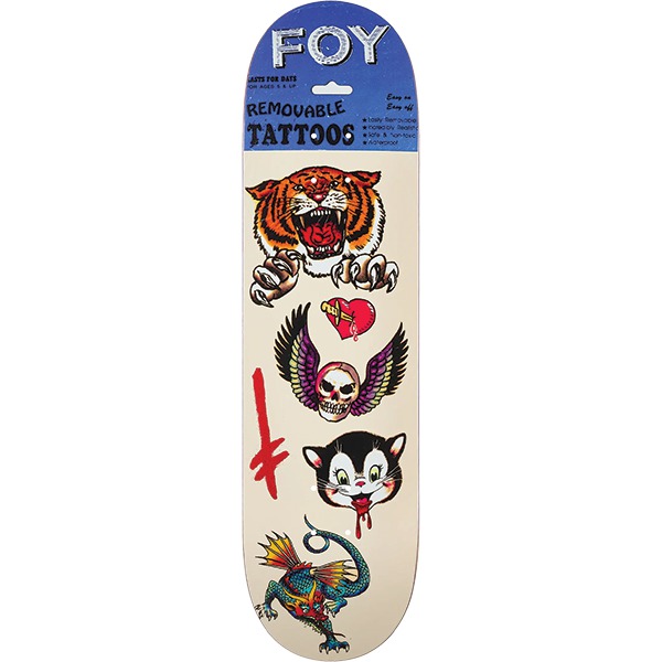 Deathwish Skateboards Jamie Foy Tattoos Skateboard Deck - 8.38" Deathwish Skateboards Jamie Foy Tattoos Skateboard Deck - 8.38"