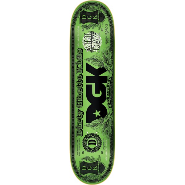 DGK Skateboards Buck Neon Skateboard Deck - 8.1" x 31.85"