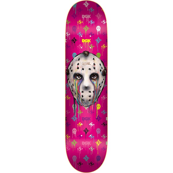 DGK Skateboards Monogram Team Drip Pink Skateboard Deck - 8.06" x 31.85"