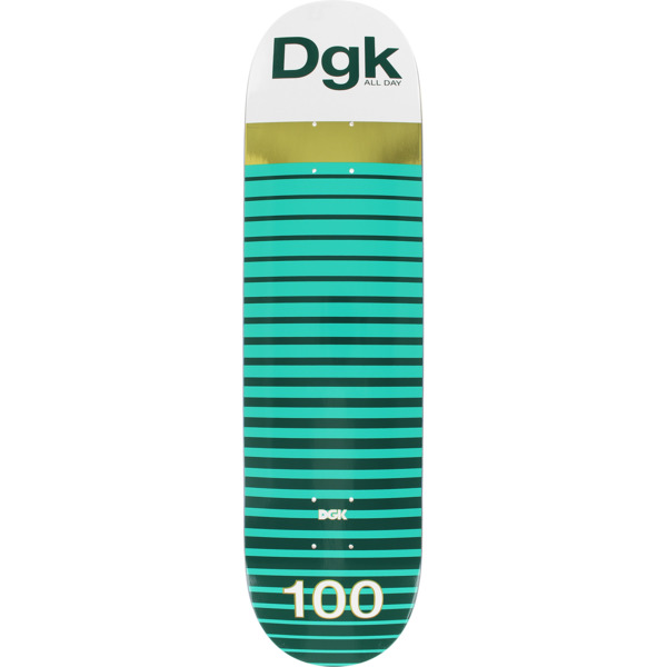 DGK Skateboards 100 Deck Green Skateboard Deck 8.06 x DGK Skateboards 100 Deck Green Skateboard Deck 8.06 x