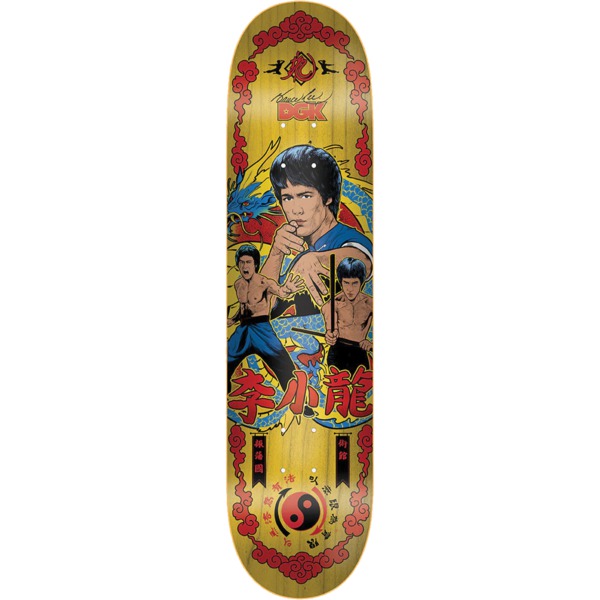 DGK Skateboards Bruce Lee Fury Yellow Skateboard Deck - 8.1"