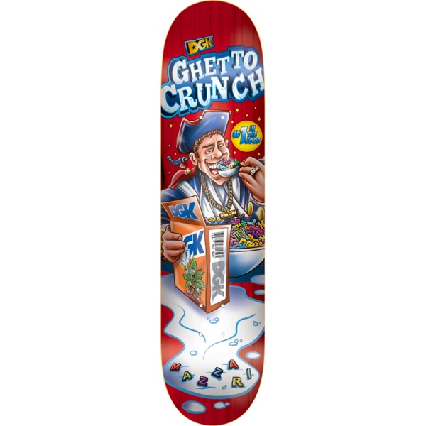 DGK Skateboards Will Mazzari Ghetto Crunch Red Skateboard Deck - 8.25" x 32"