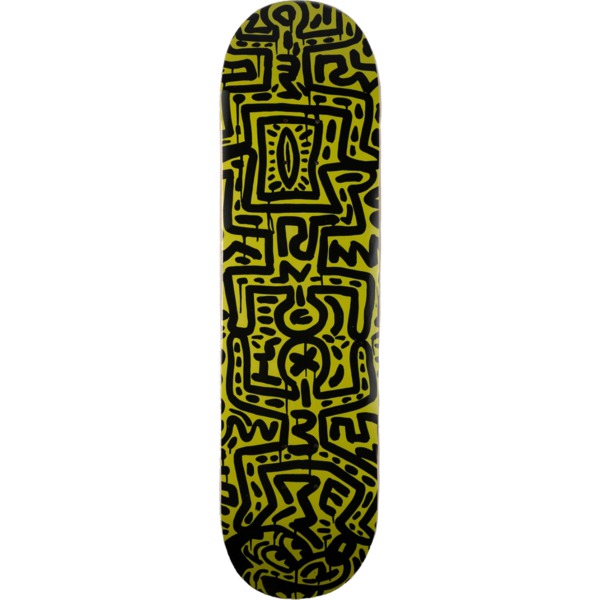 Diamond Supply Co Micky Keith Haring Yellow / Black Skateboard Deck - 8.25" x 31.75"