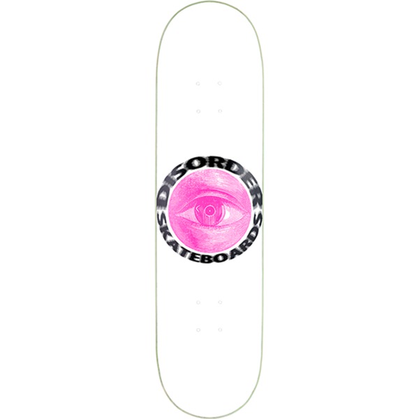 Disorder Skateboards Blurry Vision White Skateboard Deck - 8" x 31.75"