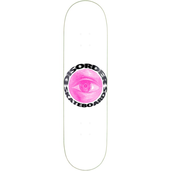 Disorder Skateboards Blurry Vision White Skateboard Deck - 8.12" x 31.75"