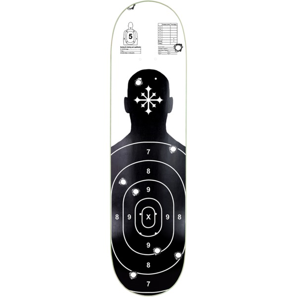 Disorder Skateboards Headshot Black / White Skateboard Deck - 8" x 31.75"