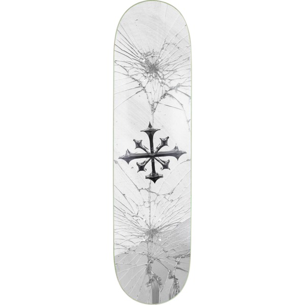 Disorder Skateboards Shattered White / Black Skateboard Deck - 8.5" x 32"