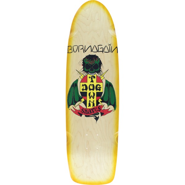Dogtown Skateboards Born Again 70's Natural / Yellow Skateboard Deck - 8.37" x 30"