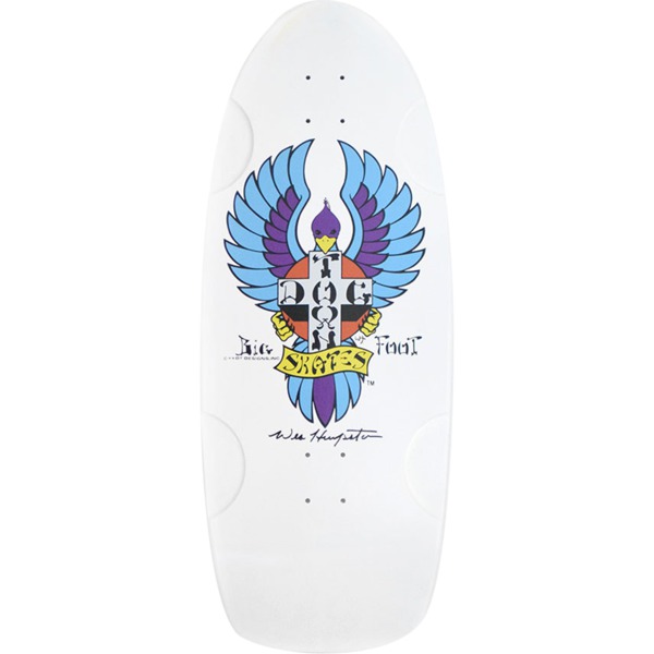 Dogtown Skateboards Big Foot 70's Classic White Dip Old School Skateboard Deck - 11.8" x 30.75"