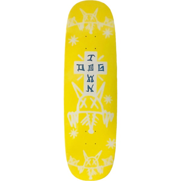 Dogtown Skateboards Rat Face 2 Square Egg Yellow Dip Skateboard Deck - 9.25" x 32.075"