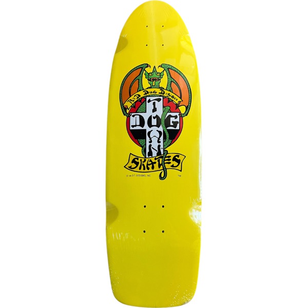 Dogtown Skateboards Red Dog 70's Classic Yellow Dip Skateboard Deck - 9" x 30"