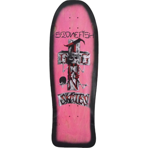 Dogtown Skateboards Stonefish 80's Pink / Black Fade Old School Skateboard Deck - 10.12" x 30.32"