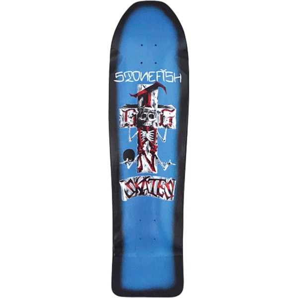 Dogtown Skateboards Stonefish Blue / Black Fade Old School Skateboard Deck - 9.5" x 35.25"