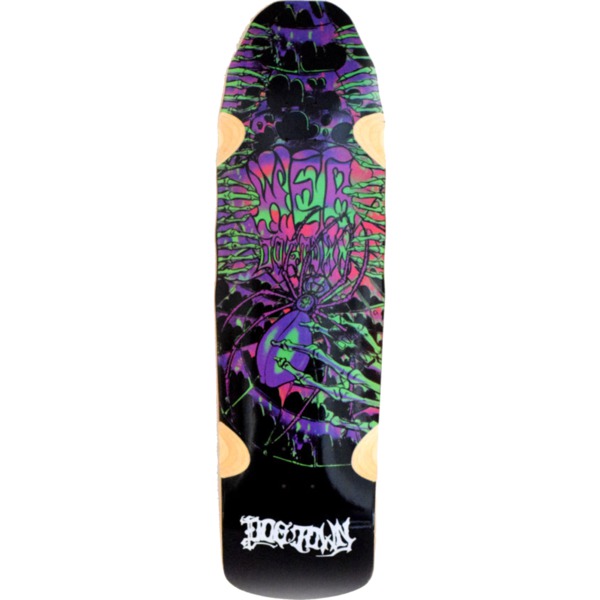 Dogtown Skateboards Web Black / Neon Old School Skateboard Deck - 10" x 35"