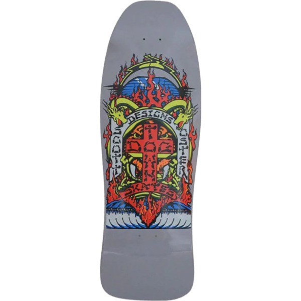 Dogtown Skateboards Scott Oster Reissue Cool Grey Dip Old School Skateboard Deck - 10.3" x 30.75"