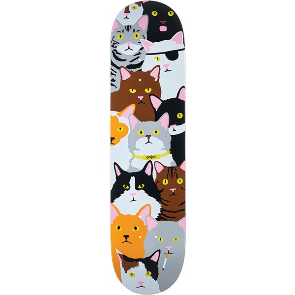 Enjoi Skateboards Cat Collage Resin 7 Skateboard Deck - 8"