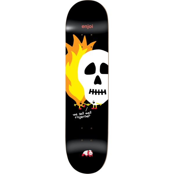 Enjoi Skateboards Skulls And Flames Black Skateboard Deck Hybrid - 8.5" x 32.2"