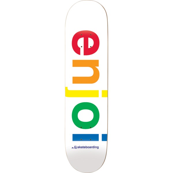 Enjoi Skateboards Spectrum White Skateboard Deck - 9" x 32.4"