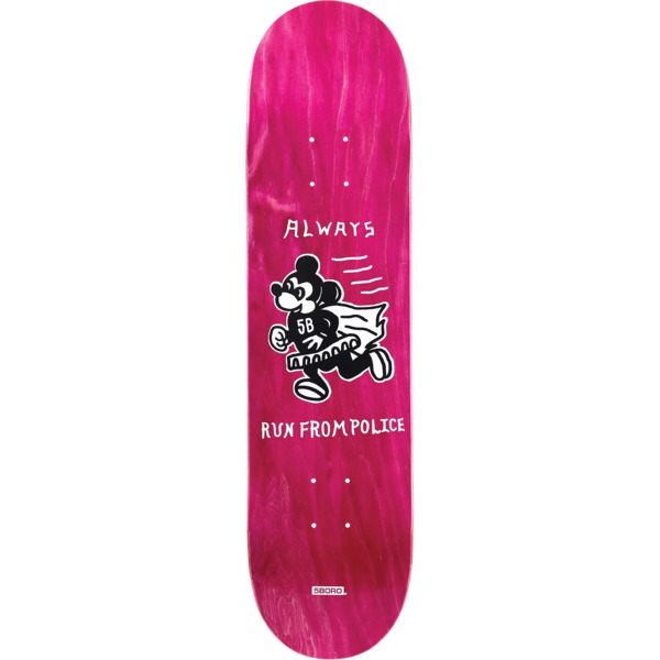 5Boro NYC Skateboards Always Run Pink Skateboard Deck - 8" x 31.75"