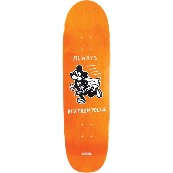 5Boro NYC Skateboards Always Run Orange Skateboard Deck - 8.75" x 32"